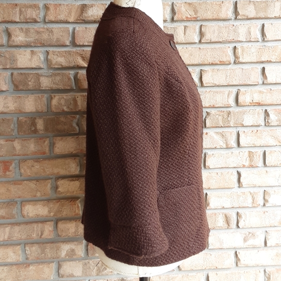 Coldwater Creek 3/4 Sleeve Wool Blend Blazer. - Picture 5 of 9